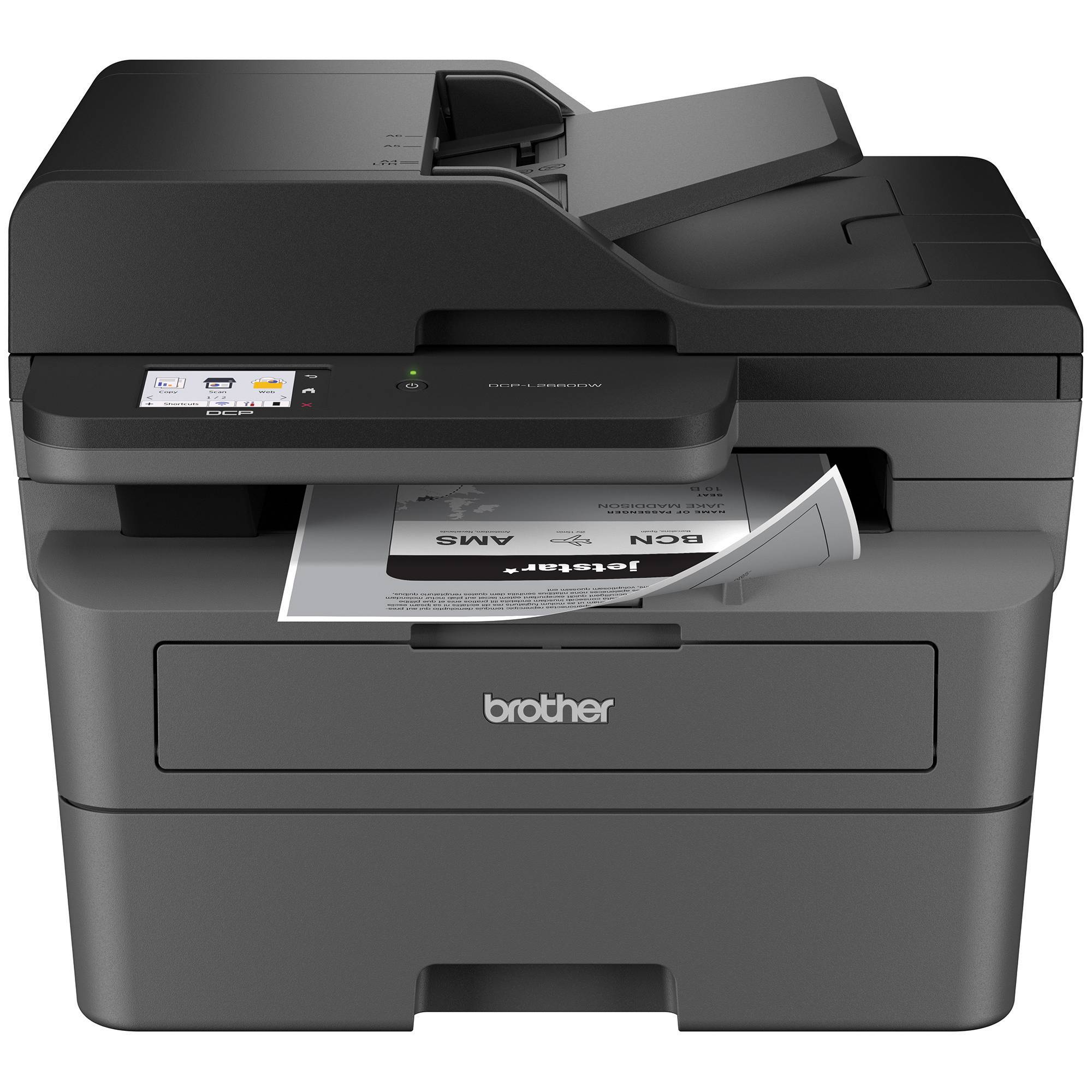 Multifuncional Láser Monocromático Brother DCPL2660DW - 36 ppm, Impresión Dúplex, Ethernet, Wifi 2.4/5GHz, Cama Plana Carta, Tóner de hasta 5, 000 págs Multifuncional Láser Monocromático Brother DCPL2660DW - 36 ppm, Impresión Dúplex, Ethernet, Wifi 2.4/5GHz, Cama Plana Carta, Tóner de hasta 5, 000 págs